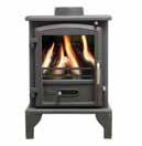 The Brunswick stove comes with a choice of brushed brass or brushed steel door furniture.