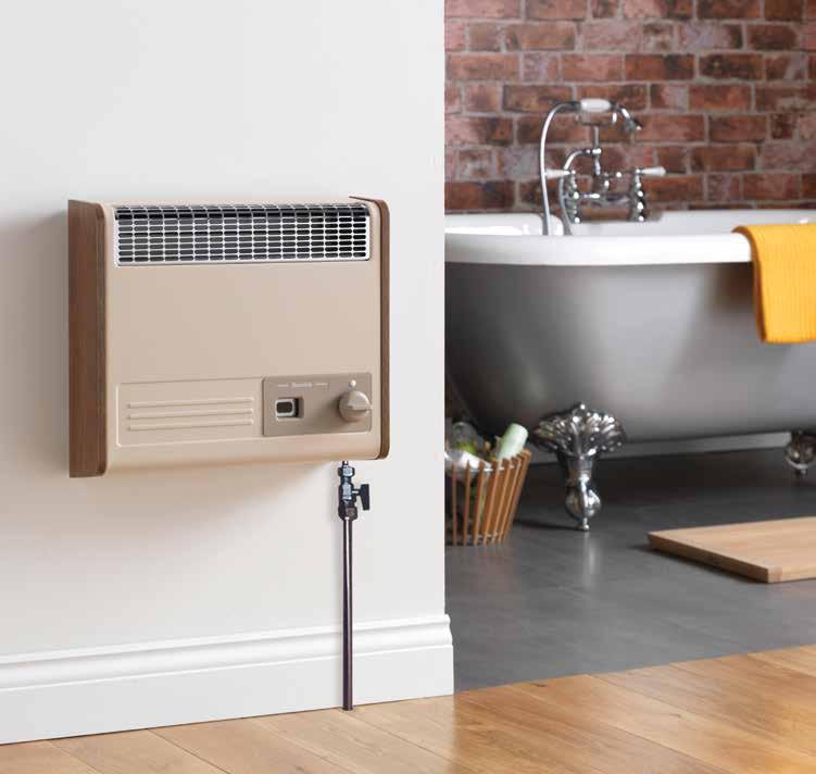 bathrooms. This model is suitable for both natural and LP gas, courtesy of an LPG kit. Max Heat Output: 1.