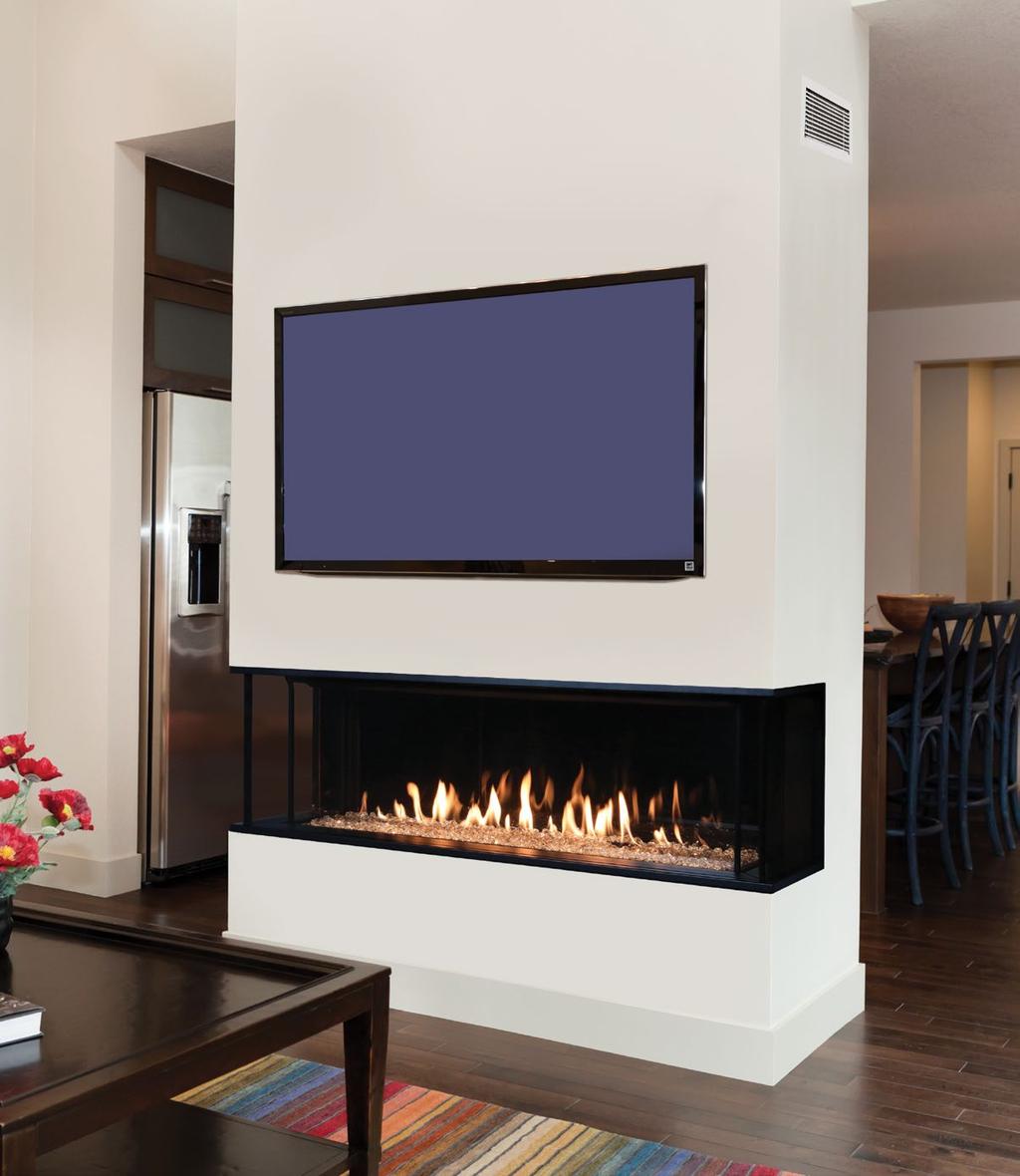 LX2 3-sided Linear Fireplace Series Decorative Glass (2200DGS) with