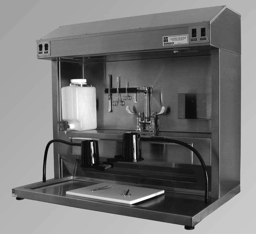 MODEL GL110 COUNTERTOP PATHOLOGY WORK STATION MODEL GL110 An economical bench pathology workstation with all the necessary fixtures and accessories to perform routine grossing procedures.