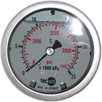 Sturdy Stainless steel construction Suitable for water, oil or gas (WOG) Calibrated pressure gauges in accordance with Q.A.
