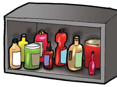 other poisons are stored high and out of reach of children.