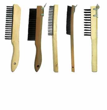 22 Long Curved Handle Wood Block Wire Brushes with 3 rows of 9