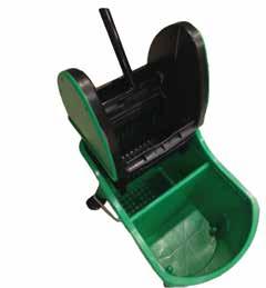 2 Features Include : Absorbs & releases more grease & oils faster than a conventional mop Less dirty water being redeposited on oors by the action of the bucket wringer that will release soiled