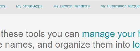 Introduction Installing the Device Handler Until the Device Handler is officially published by SmartThings, users must use their own Device Handlers for full functionality within SmartThings.