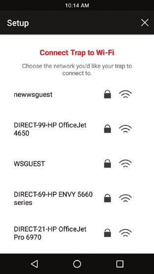5. Connect Trap to Wi-Fi Select the Wi-Fi network
