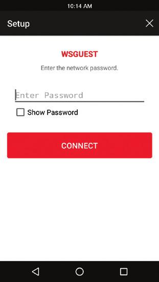 Enter the net work password for the Wi-Fi net