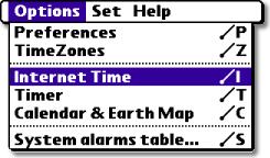 3. Application modes. 3.1. Internet time. To switch to «Internet time» mode (Illustration 5) follow OPTIONS INTERNET TIME menu command. Internet time is a new way to time measure.