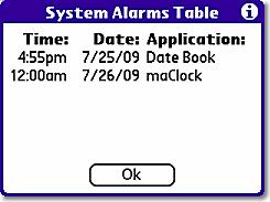 System alarm table window can also be called by taping button in the main program screen. Illustration 7. To return to the main screen press button. 4. Alarm.