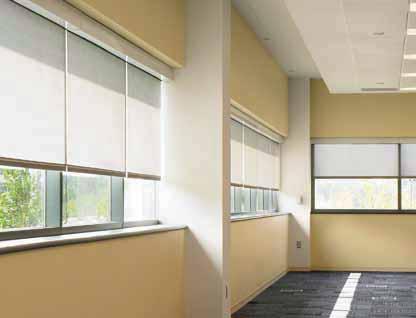 SIVOIA QS ROLLER BLINDS OVERVIEW Small-to-medium-sized windows Floor-to-ceiling windows Sivoia QS blinds are the ideal solution for ultra-quiet, precision control of daylight.