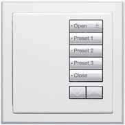 3 group, 5-button keypad with infrared receiver and raise/lower QSWS2-2RLDI-WH-E01 2-button