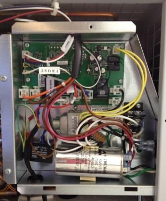 Inspect the large disk-like component (this is a varistor and it is usually blue or black in color) on the Internal Control board right next to the fan terminals.