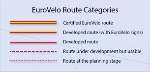 Sections of EuroVelo 1 have been developed on quiet, lightly-trafficked roads in Co. Donegal and Co. Wexford as shown in Figure 2. EuroVelo 1 also incorporates the Great Western Greenway in Co.