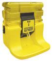 High-visibility yellow, moulded pedestal and tank Seven-gallon tank is one of the lightest portable eyewashes on the market Complies with ANSI Z38.