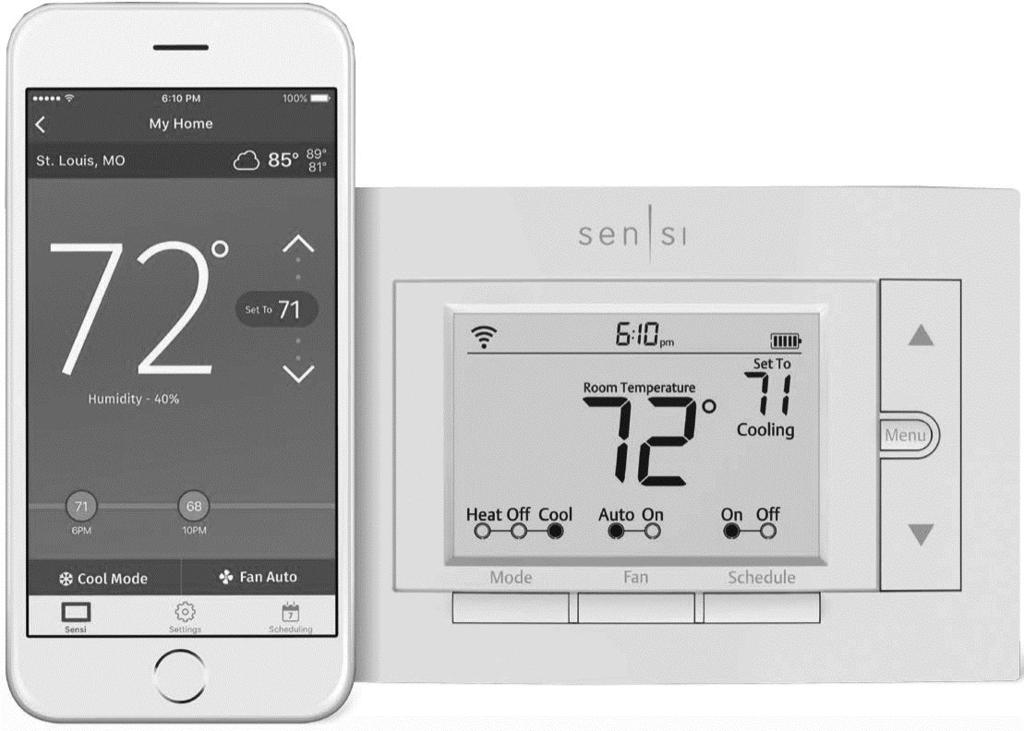 02/06/17 Sensi Wi-Fi Thermostats 1F87U-42WFC 1F95U-42WFC A184-9 Thermostats - Wi-Fi Easy to Connect to Wi-Fi: Step-by-step guide in the app Geofencing: Automatically changes temperatures based on the