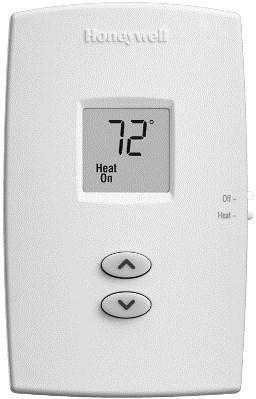 5 to 32 C (35 to 90 F) System Switch Off-Heat White Honeywell TH1100DV1000 Off-Heat White Honeywell TH1100DH1004 TH1100DV1000 TH1100DH1004 Heat Only