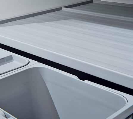 > > Area of application: to suit Grass Nova Pro or Blum Tandembox plus / intivo drawers with a depth of 500 mm > > Material: lids, base plates and pails: plastic > > Colour: light or Dark Grey > >
