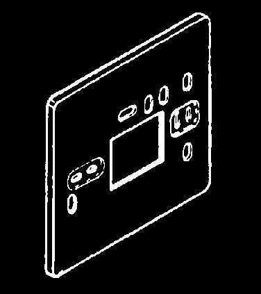 F61-2301 Wallplate for low voltage standard thermostats (5 5 /8 H x 5 3 /4 W).