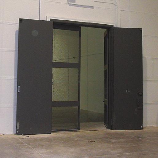 Testing to determine what sound attenuation levels could be obtained on GSA Class 5 Security Vault doors equipped with sound-retarding day doors was done in