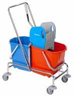 TROLLEY WITH % recycle and % original polyproblene x8l = 36L or x5l = L grey buckets