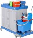 Mop holder base, / trays HOSPITAL EX36 MULTI PURPOSE TROLLEY x dusbin cover x 60 liters, x poly bag 0 liters, x8 liter buckets blue and red, x
