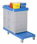 HOSPITAL EXS MULTI PURPOSE TROLLEY x dusbin cover x 60 liters, poly bag 0liters, trays, 4 x 6lt buckets with lids red - yellow - green and