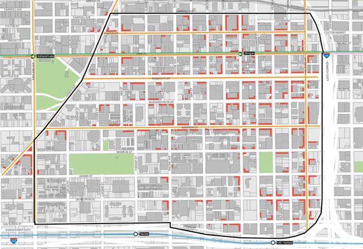 West Loop Design Guidelines Retail Areas Map Key Study Area Boundary Existing