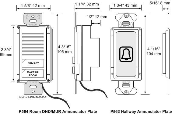 P564 MAKE UP ROOM Figure 2. P564 Connection Headers In addition, an external motion sensor (PIR) and door switch can be connected to the P564 to monitor and indicate room occupancy status.