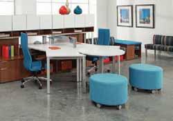 Combine individual stations, meeting components, storage opportunities and seating options into unique configurations that turn spaces into multi-functional places.