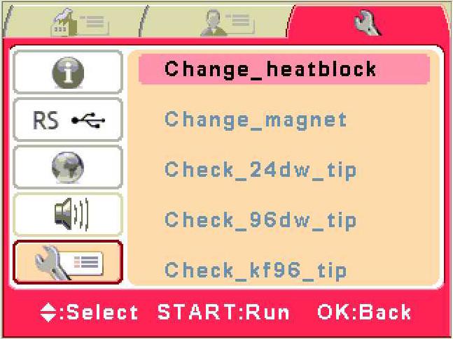 Routine Operation How to handle tip combs Use the Up and Down arrow keys to select the maintenance protocol. Press START to run the desired protocol.