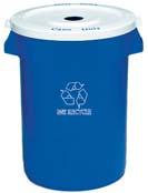 1610 each Huskee Recycling Receptacle Made of engineered resins, with a seamless construction the Huskee is a strong, long lasting receptacle ideal