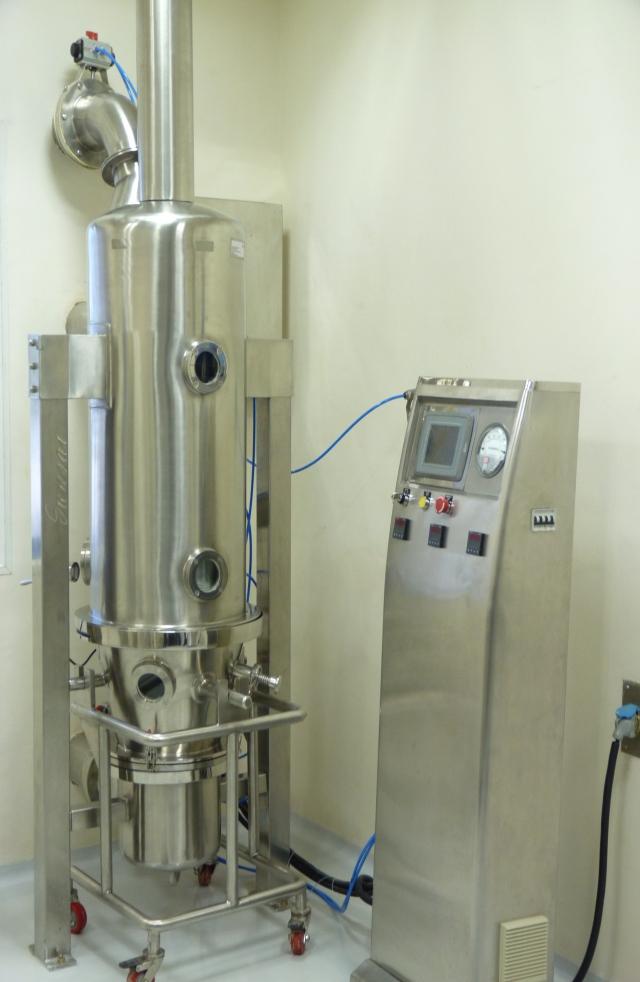FLUID BED DRYER The SFBD is used for Drying of powders and particulates (Capable of being ﬂuidised) with cgmp compliance. The System is based on Air suspension technology.