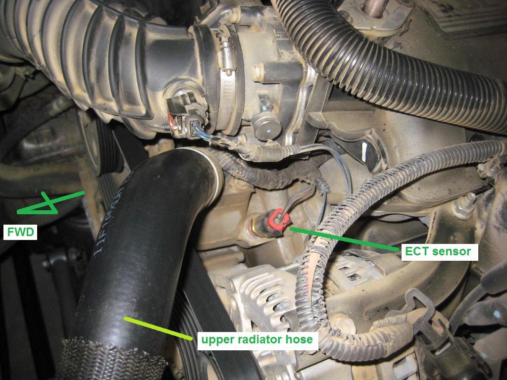 What to Expect During Normal Operation Here is what you should see with everything working normally. Begin with the engine cold. (Typically 70 F ambient in my case.) Squeeze the upper radiator hose.