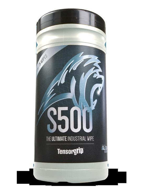 OUR ADHESIVE CLEANER RANGE S500 Industrial Wipe TensorGrip S500 is an industrial wipe unlike any other industrial wipe.