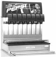 INTELLICARB ICE COOLED DISPENSER CB1522 (75lbs), CB2323 (80 & 100lbs), and CB3023 (130lbs) with 8X4 carbonator (80lbs) and 12X4 carbonator (75, 100, & 130lbs), with Flexible manifolding.