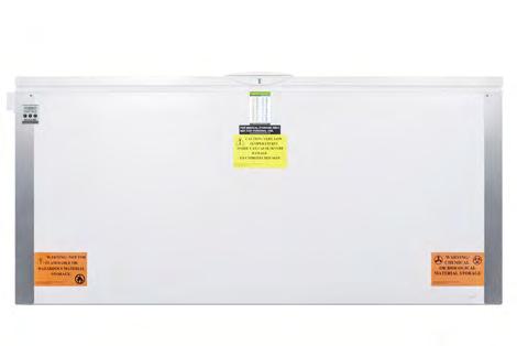 x 58 W x 28 D UL-S listed to NSF-7 standards -30ºC medical chest freezer with manual defrost operation, digital controls,