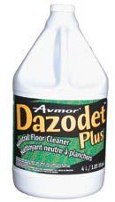 41 Dazodet Plus Natural Floor Cleaner New low foaming, free rinsing formulation Neutral floor cleaner designed to remove embedded soils from hard surfaces without any residue, leaving the floor