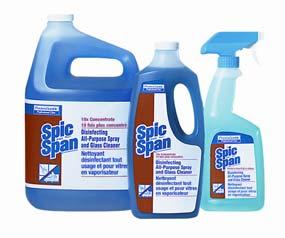 39 NEW Spic & Span Disinfecting All Purpose Spray & Glass Cleaner Packed: 2 x 3.78 Litres Per Case or 8 x 945mL Per Case or 3 x 650mL Per Case (10X Conc.