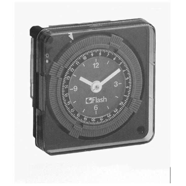 Order code: FT280 Flash 605 Compact 24hr Analogue Timer - OEM Application OEM style 24hr time switch Programming by unlosable segments A red zone is uncovered by the segment when put into the ON