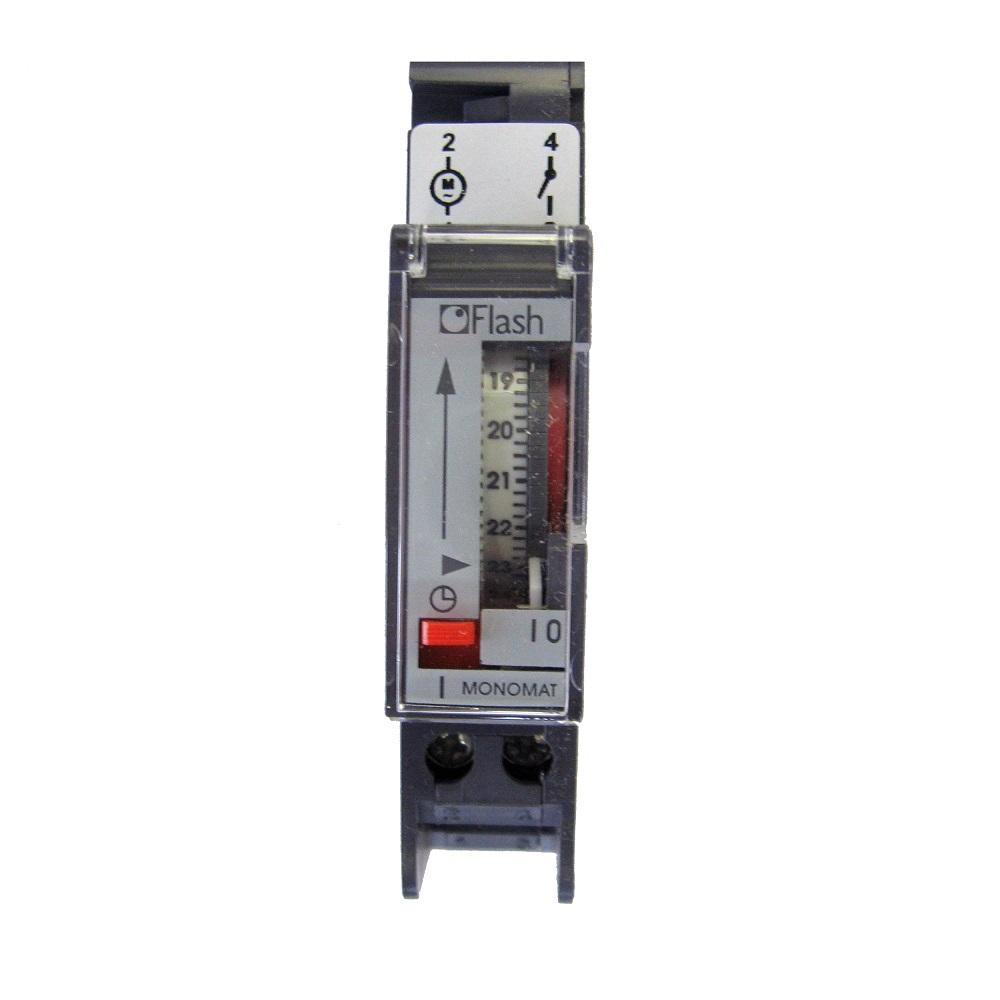 Order code: FT600 Flash Micromat 24hr Analogue Timer 24 hr time switches for modular boards Programming by unlosable segments allowing easy visualization of the operations programmed Indication of