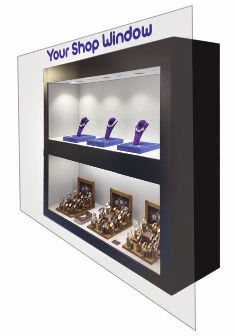 Progressive Display s window solution is a complete solution to window merchandising. The unit is scaleable from 800 mm to 2m so it can be customised to fit your window perfectly.