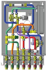 A further key component of the HERZ HIU is the HERZ drinking water mixing valve, which (depending on the version used) mixes cold water and hot water to the temperature setting by means of a