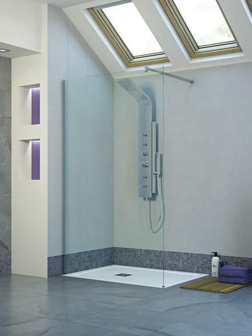 ENCLOSURES CHOOSE your perfect shower enclosure FEATURES and benefits 1950mm high 8mm safety glass Minimalist frameless design Concealed fixings Easy clean glass Solid metal double handles