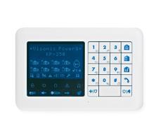 Status, alarm memory, trouble and Ready / Not-Ready indications. Automatic reporting of low battery voltage. Keypad back lighting.
