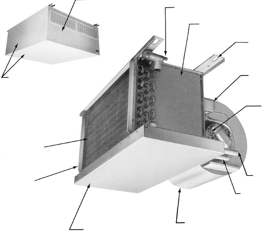 Features Hideaway and Cabinet Direct-Drive Units (HHDB & HCDB) Hideaway type and cabinet type Large Capacity fan coil units are available for concealed installations or ceiling suspension within the