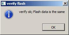 Successful flash verify This kind of programming is only