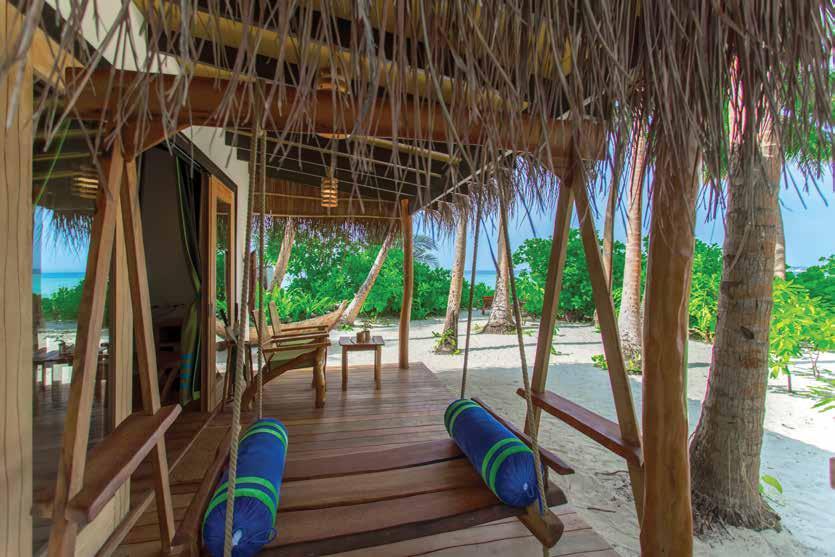 Accomodation With just 33 eco-friendly villas on the island, there is ample space for the guest to enjoy.