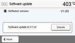 5. Operation and Configuration 5.3.5 Software Update Software updates can be easily installed on the furnace by means of a USB stick. A USB memory stick which contains a c urrent software file (e.g. CS2_V1.