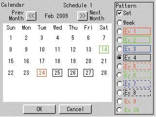 System Settings Menu Screen Schedule Set Schedule and Calendar Before setting a calendar, refer to Page 35 to consider what kind of schedule to set, and to perform the operations.