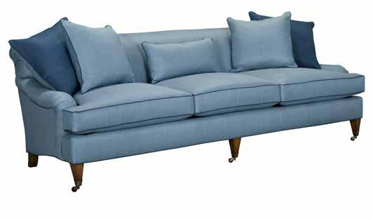 Upholstery H1653-C Santa Barbara Sofa L96 1/2 D41 H38 in. Inside: L84 1/2 D23 in. Seat Height: 19 in. Arm Height: 22 in.